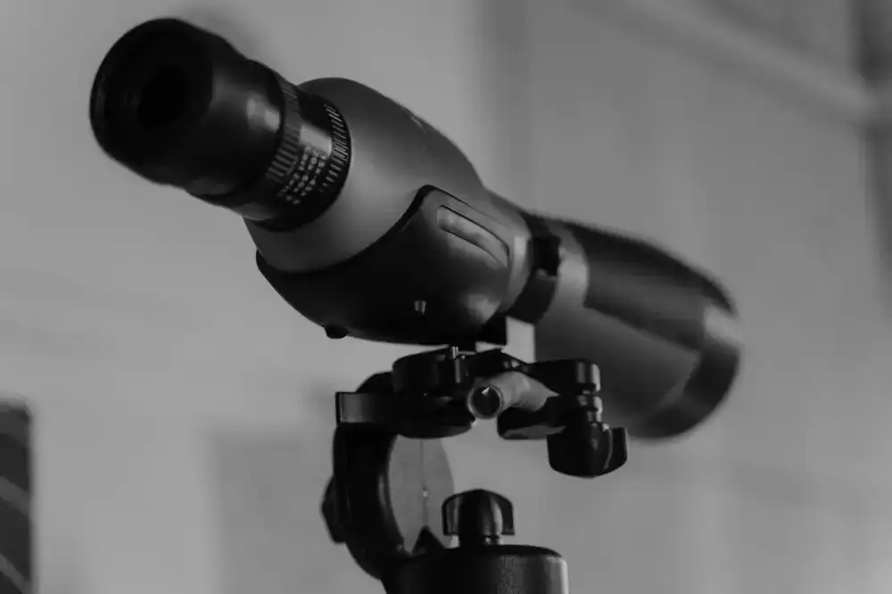 High power spotting scope on a tripod